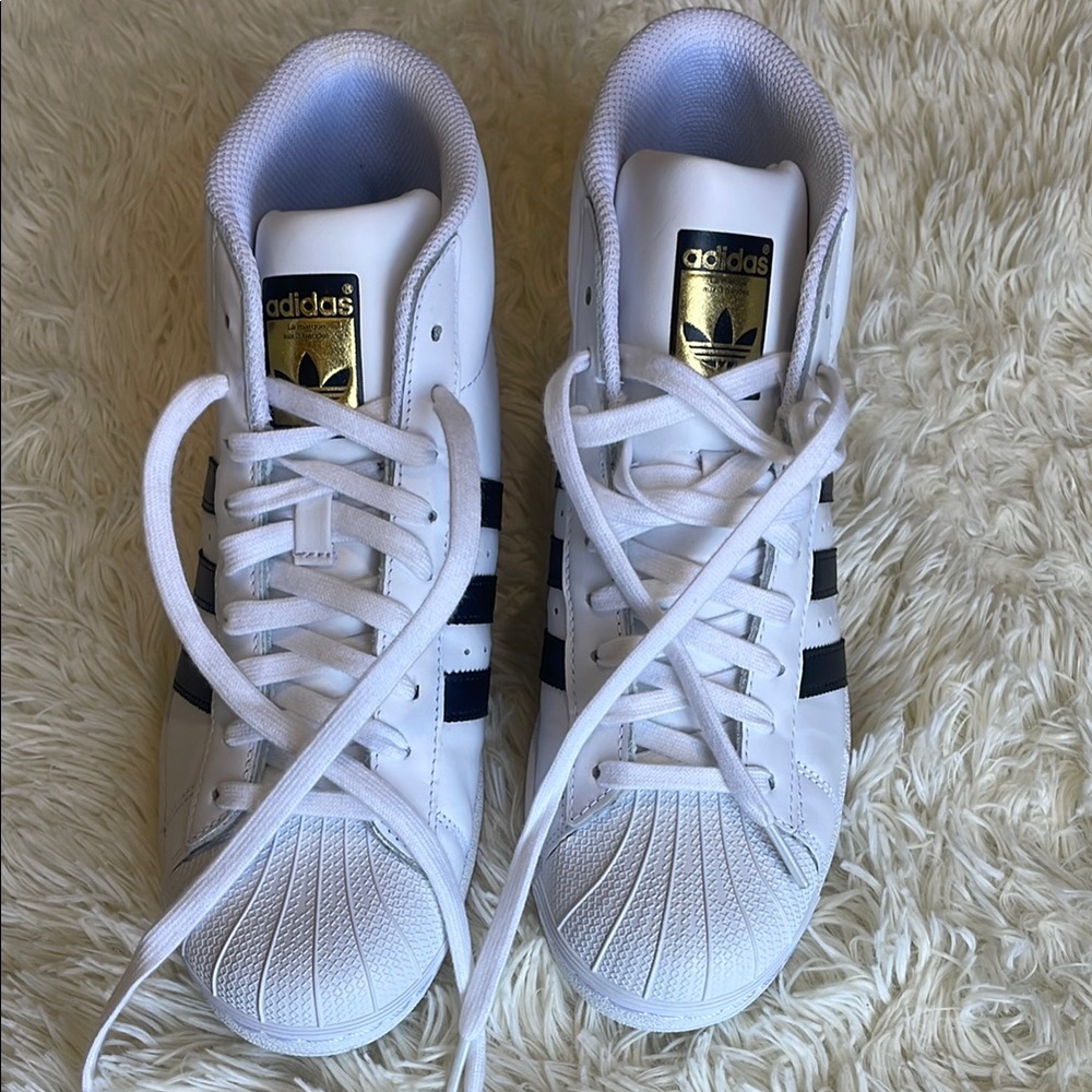 Adidas White and Black High-Top Sneakers. New*